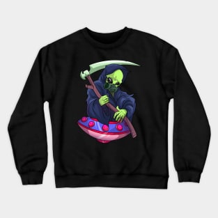 Death Scythe Grim Reaper Alien Skull Crewneck Sweatshirt